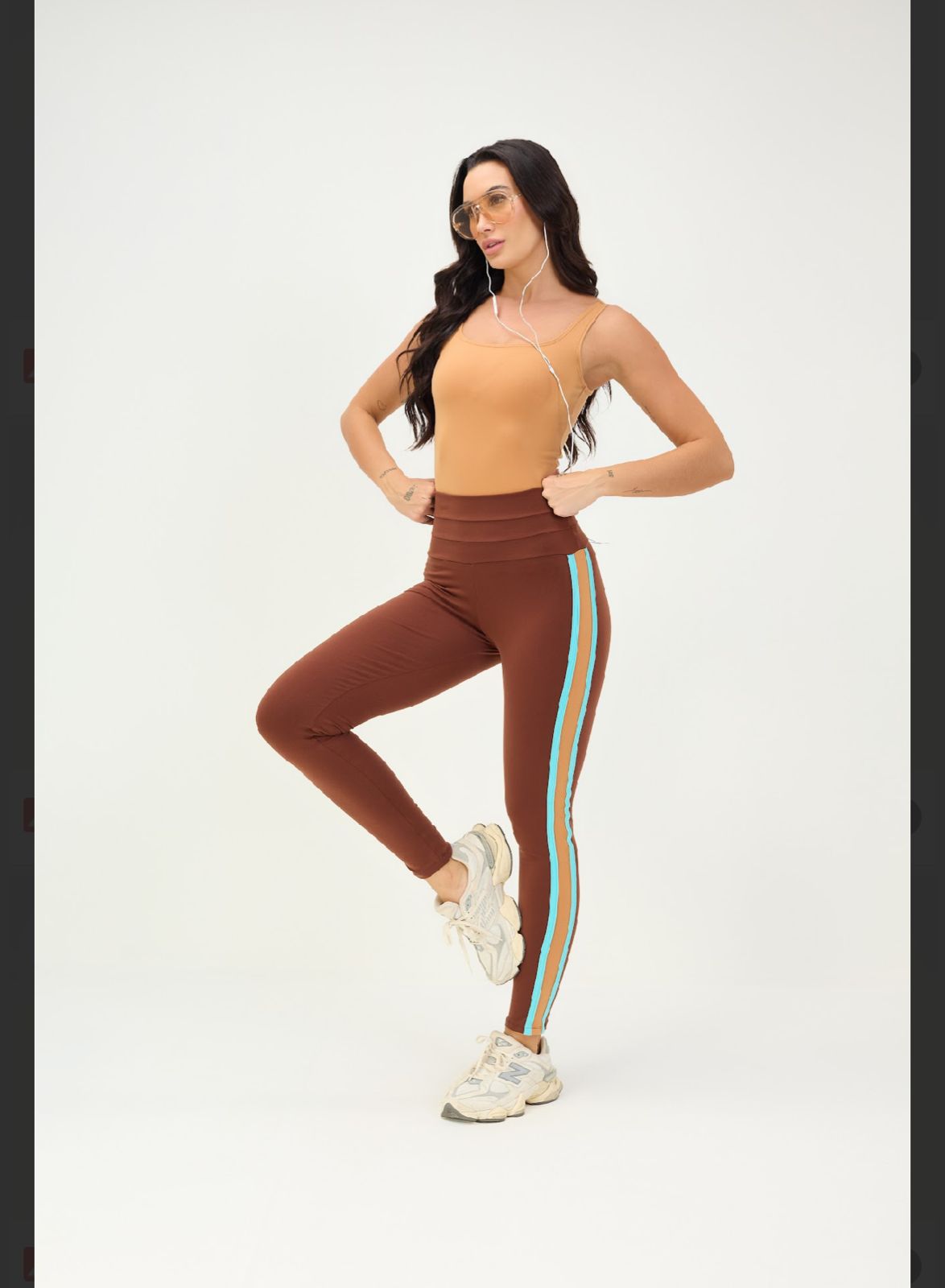 Calça Legging Suplex Cós Triplo Modelador UV 50+, Salto Triplo