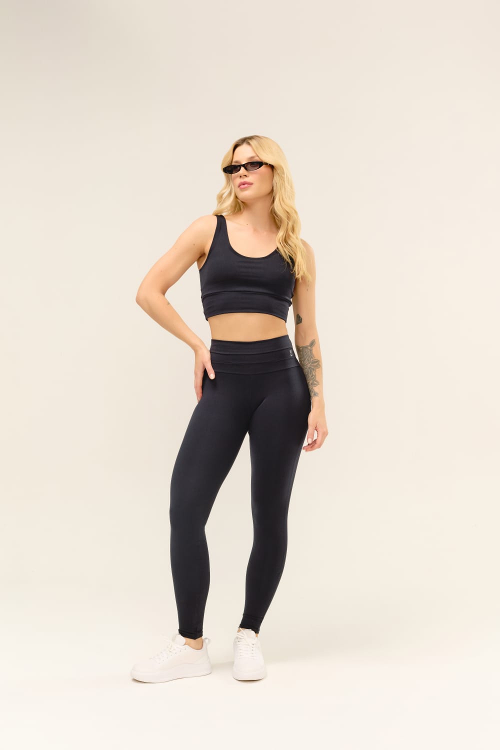 Calça Legging blackout, Salto Triplo